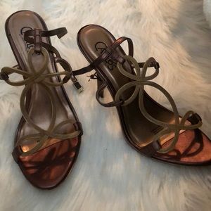 Carlos Santana bronze heels